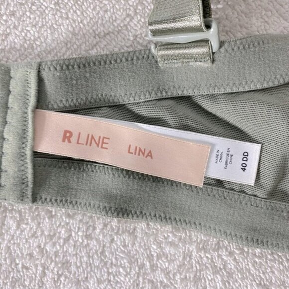 R Line Lina Sage Green Lace Lined Bralette 40DD - Picture 5 of 11